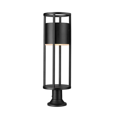 Z-Lite Luca Glass 1 Light Outdoor Pier Mounted Fixture image