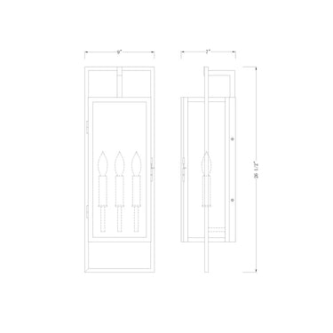 Z-Lite Lucian 3 Light Outdoor Wall image 7