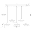 Z-Lite Ludo 5 Light Linear Chandelier image 21