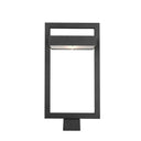 Z-Lite Luttrel Glass 1 Light Outdoor Post Mount Fixture image 1