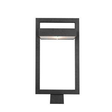 Z-Lite Luttrel Glass 1 Light Outdoor Post Mount Fixture image 1