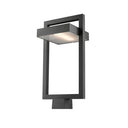 Z-Lite Luttrel Glass 1 Light Outdoor Post Mount Fixture image 3