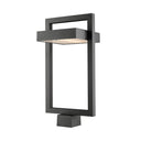 Z-Lite Luttrel Glass 1 Light Outdoor Post Mount Fixture image