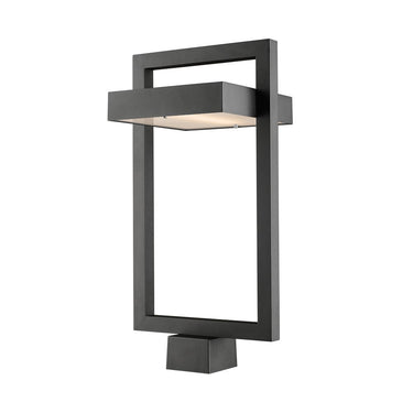 Z-Lite Luttrel Glass 1 Light Outdoor Post Mount Fixture image