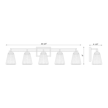Z-Lite Lyna 5 Light Vanity Light image 21