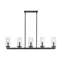 Z-Lite Marlow Matte Black 5 Light Outdoor Linear Chandelier image 1
