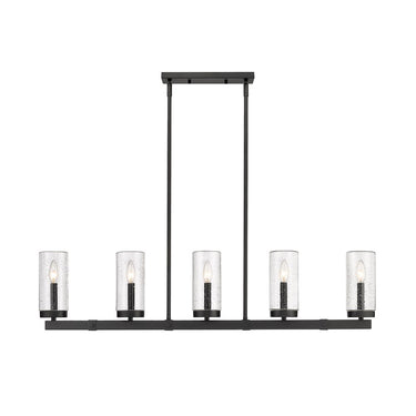 Z-Lite Marlow Matte Black 5 Light Outdoor Linear Chandelier image 1