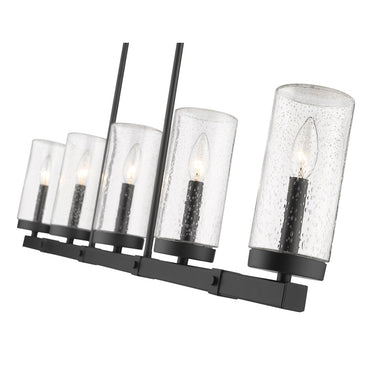 Z-Lite Marlow Matte Black 5 Light Outdoor Linear Chandelier image 3
