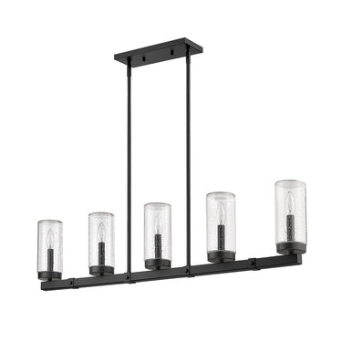 Z-Lite Marlow Matte Black 5 Light Outdoor Linear Chandelier image 4