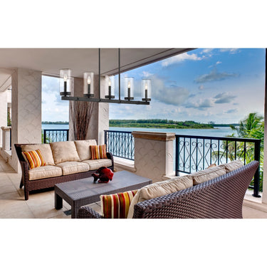 Z-Lite Marlow Matte Black 5 Light Outdoor Linear Chandelier image 5