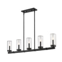Z-Lite Marlow Matte Black 5 Light Outdoor Linear Chandelier image
