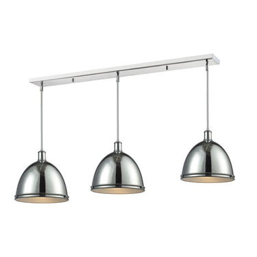 Z-Lite Mason Chrome 3 Light Linear Chandelier image