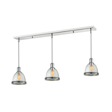 Z-Lite Mason Clear Seedy 3 Light Linear Chandelier image