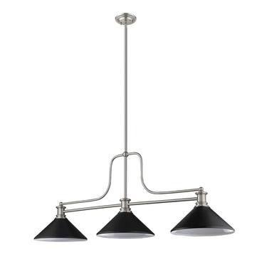 Z-Lite Melange Matte Black 3 Light Billiard Light image 4