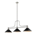 Z-Lite Melange Matte Black 3 Light Billiard Light image