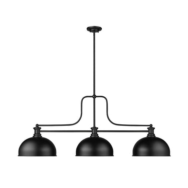Z-Lite Melange Metal Matte Black 3 Light Billiard Light image 1