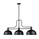 Z-Lite Melange Metal Matte Black 3 Light Billiard Light image 2