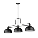 Z-Lite Melange Metal Matte Black 3 Light Billiard Light image 4