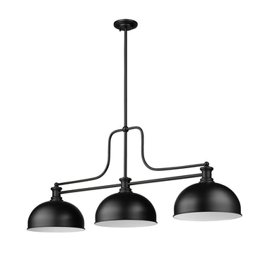 Z-Lite Melange Metal Matte Black 3 Light Billiard Light image 4