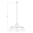 Z-Lite Melange Metal Matte Black 3 Light Billiard Light image 7