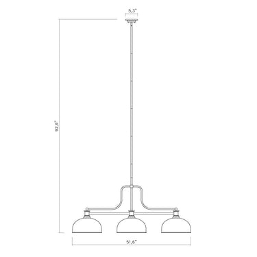 Z-Lite Melange Metal Matte Black 3 Light Billiard Light image 7