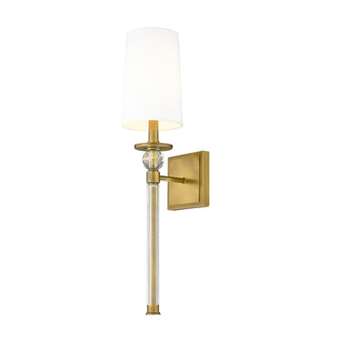 Z-Lite Mia Rubbed Brass 1 Light Wall Sconce image 1