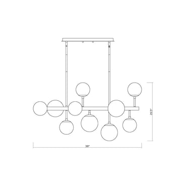Z-Lite Midnetic 11 Light Linear Chandelier image 7