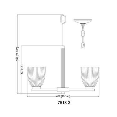 Z-Lite Naya 3 Light Chandelier image 14