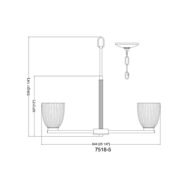 Z-Lite Naya 5 Light Chandelier image 14