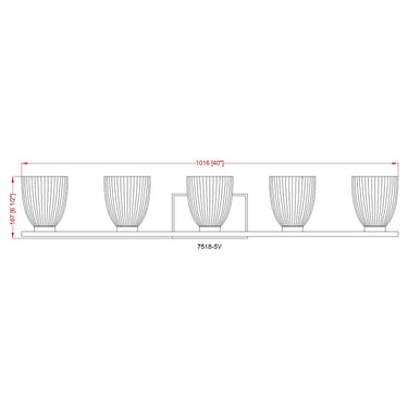 Z-Lite Naya 5 Light Vanity Light image 28