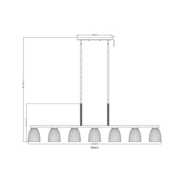 Z-Lite Naya 7 Light Linear Chandelier image 14