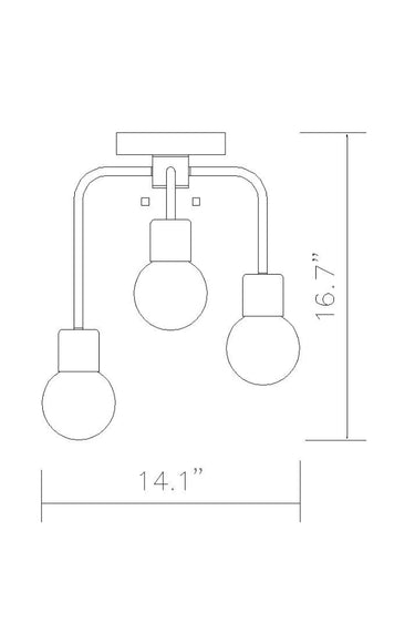 Z-Lite Neutra 3 Light Semi Flush Mount image 7