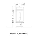 Z-Lite Nuri 1 Light Outdoor Pier Mounted Fixture image 7