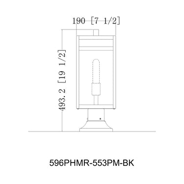 Z-Lite Nuri 1 Light Outdoor Pier Mounted Fixture image 7