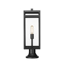 Z-Lite Nuri Glass 1 Light Outdoor Pier Mounted Fixture image 1