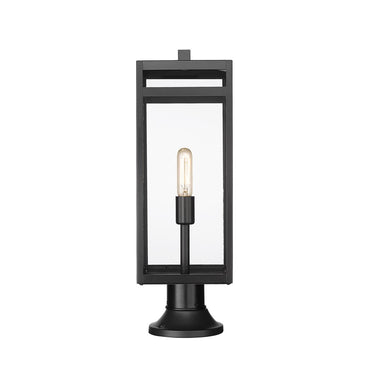 Z-Lite Nuri Glass 1 Light Outdoor Pier Mounted Fixture image 1