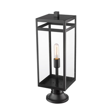 Z-Lite Nuri Glass 1 Light Outdoor Pier Mounted Fixture image 2