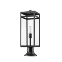 Z-Lite Nuri Glass 1 Light Outdoor Pier Mounted Fixture image 4