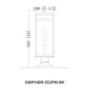 Z-Lite Nuri Glass 1 Light Outdoor Pier Mounted Fixture image 7