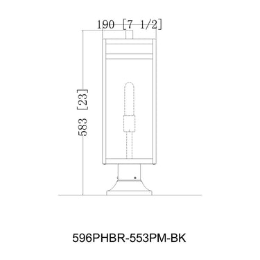 Z-Lite Nuri Glass 1 Light Outdoor Pier Mounted Fixture image 7