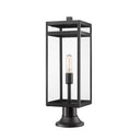 Z-Lite Nuri Glass 1 Light Outdoor Pier Mounted Fixture image