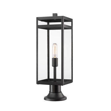 Z-Lite Nuri Glass 1 Light Outdoor Pier Mounted Fixture image