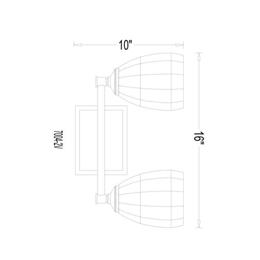 Z-Lite Oren 2 Light Vanity Light image 21