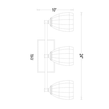 Z-Lite Oren 3 Light Vanity Light image 28