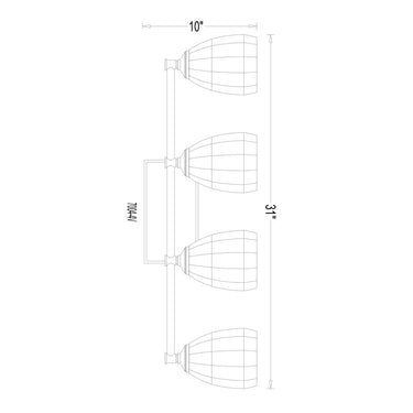 Z-Lite Oren 4 Light Vanity Light image 28