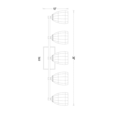 Z-Lite Oren 5 Light Vanity Light image 28