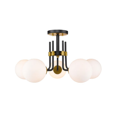 Z-Lite Parsons 5 Light Semi Flush Mount image 1