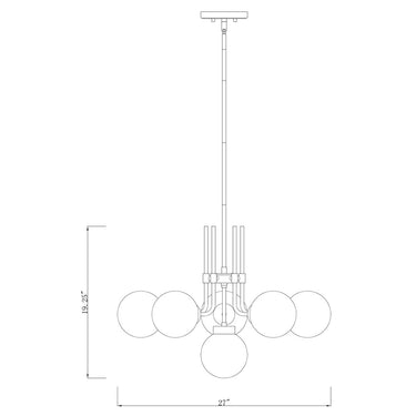 Z-Lite Parsons 6 Light Chandelier image 7
