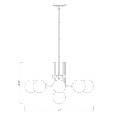Z-Lite Parsons 9 Light Chandelier image 7