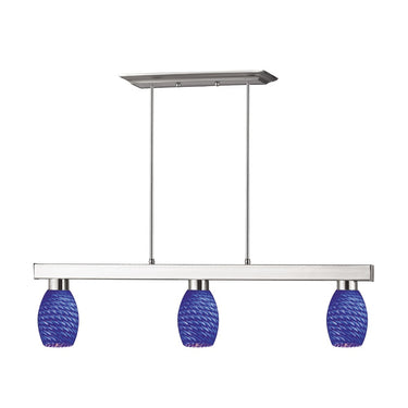 Z-Lite Players Blue 3 Light Billiard Light image